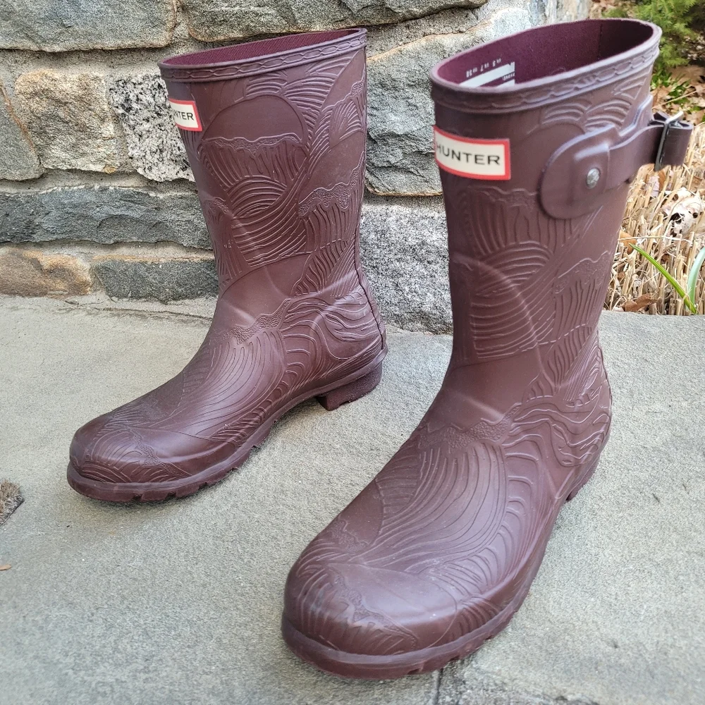 Hunter original short wave texture boots